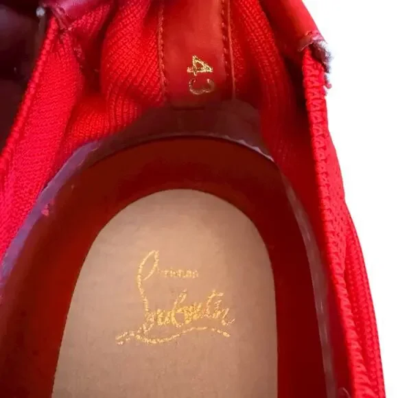 Christian Louboutin Arpoador Red Suede Drawstring Sock Sneakers Men’s EU 43US 10 - Picture 14 of 14